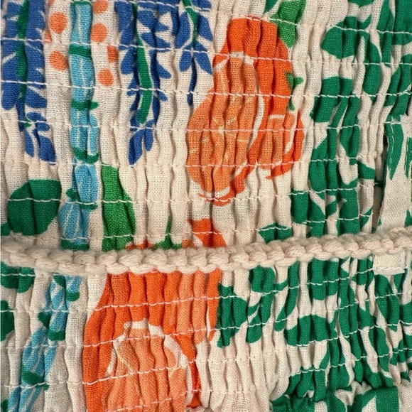 C&C California Smocked Waist Citrus Palm Tree Orange Tropical Skirt NEW Size XL - Picture 8 of 15